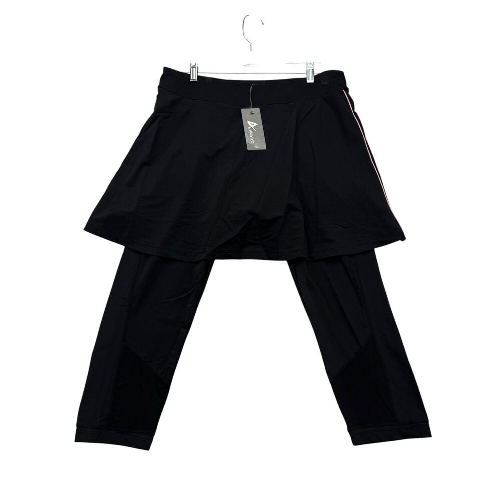 Anivivo Skirted Leggings Womens 3XL Black Cycling Workout Active Lightweight NWT